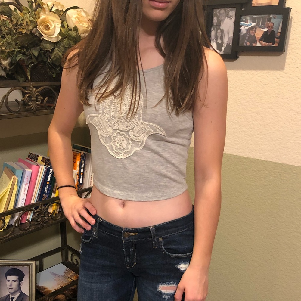 Pacsun LA hearts crop top.